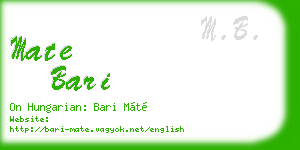mate bari business card