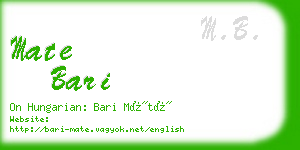 mate bari business card